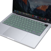 Keyboard Cover Skin For MacBook Air Pro 13 13.6 14 15.3 16 A2442 A2779 A2485 A2780 A2681 A2941 M1 M2 2021 to V324-A2681-KEY-DGREEN