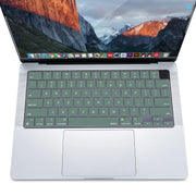 Keyboard Cover Skin For MacBook Air Pro 13 13.6 14 15.3 16 A2442 A2779 A2485 A2780 A2681 A2941 M1 M2 2021 to V324-A2681-KEY-DGREEN
