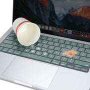 Keyboard Cover Skin For MacBook Air Pro 13 13.6 14 15.3 16 A2442 A2779 A2485 A2780 A2681 A2941 M1 M2 2021 to V324-A2681-KEY-DGREEN