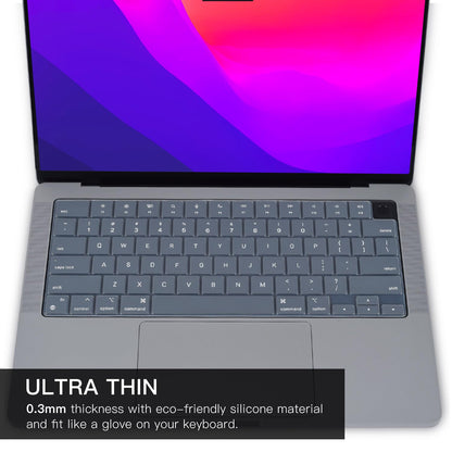 Keyboard Cover Skin For MacBook Air Pro 13 13.6 14 15.3 16 A2442 A2779 A2485 A2780 A2681 A2941 M1 M2 2021 to V324-A2681-KEY-GREY