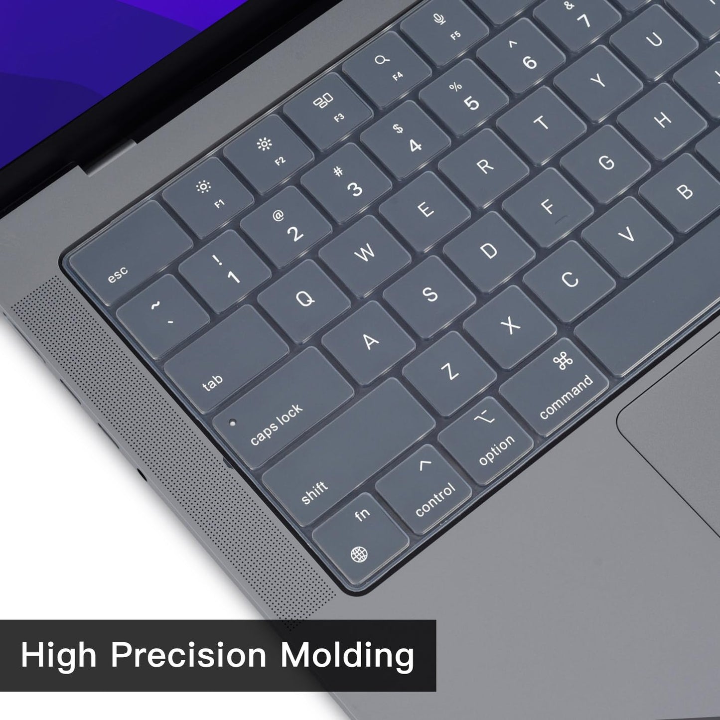 Keyboard Cover Skin For MacBook Air Pro 13 13.6 14 15.3 16 A2442 A2779 A2485 A2780 A2681 A2941 M1 M2 2021 to V324-A2681-KEY-GREY