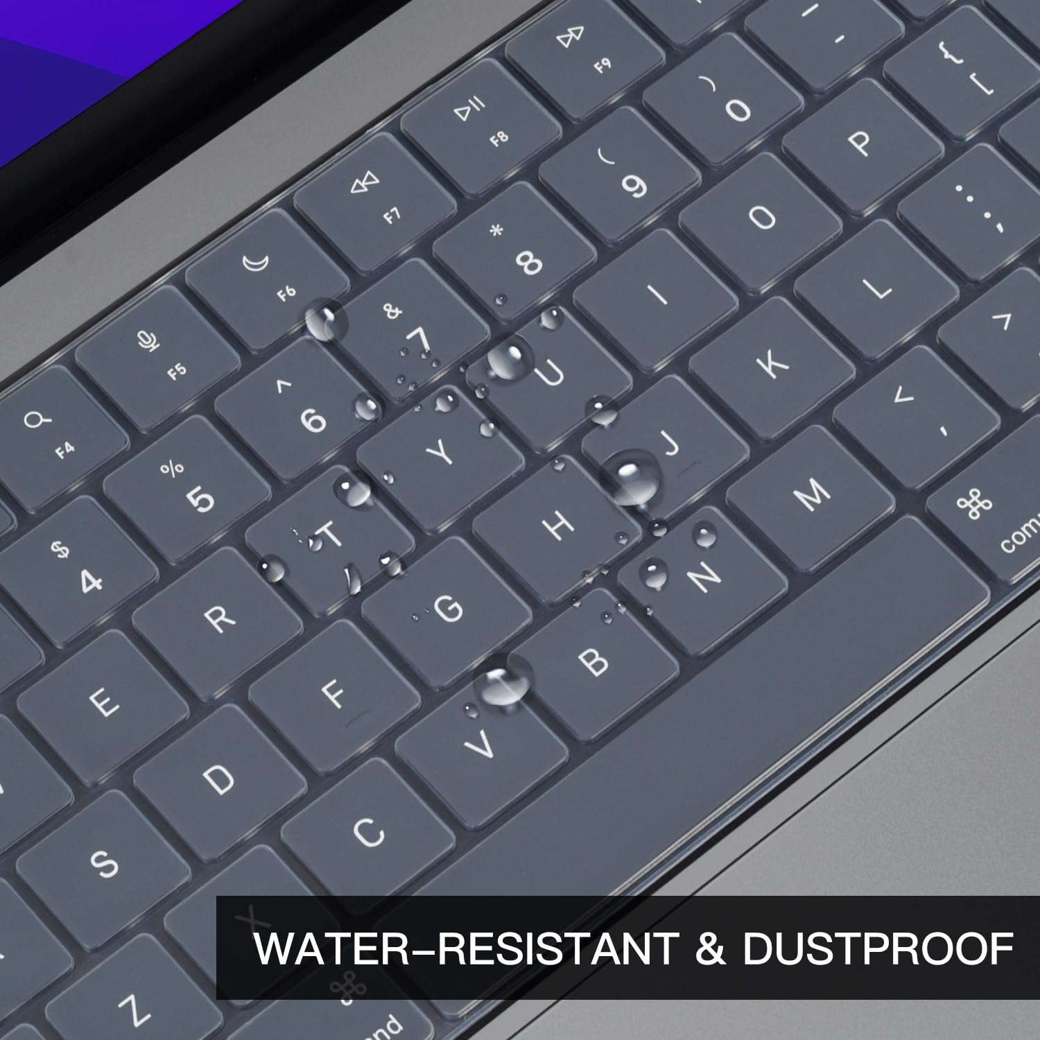 Keyboard Cover Skin For MacBook Air Pro 13 13.6 14 15.3 16 A2442 A2779 A2485 A2780 A2681 A2941 M1 M2 2021 to V324-A2681-KEY-GREY