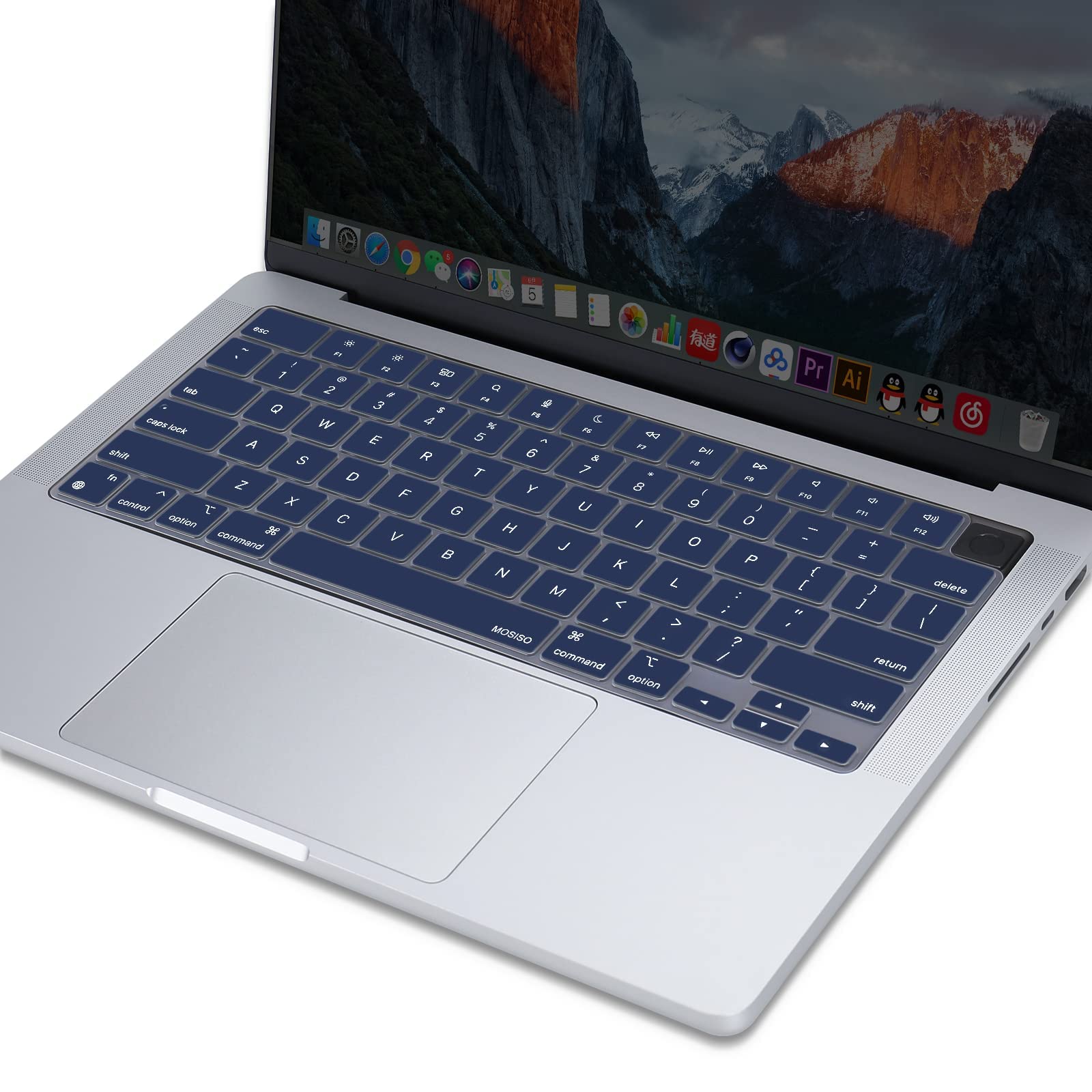 Keyboard Cover Skin For MacBook Air Pro 13 13.6 14 15.3 16 A2442 A2779 A2485 A2780 A2681 A2941 M1 M2 2021 to V324-A2681-KEY-NB
