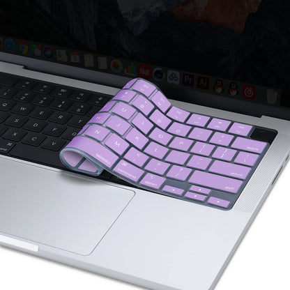 Keyboard Cover Skin For MacBook Air Pro 13 13.6 14 15.3 16 A2442 A2779 A2485 A2780 A2681 A2941 M1 M2 2021 to V324-A2681-KEY-PURPLE