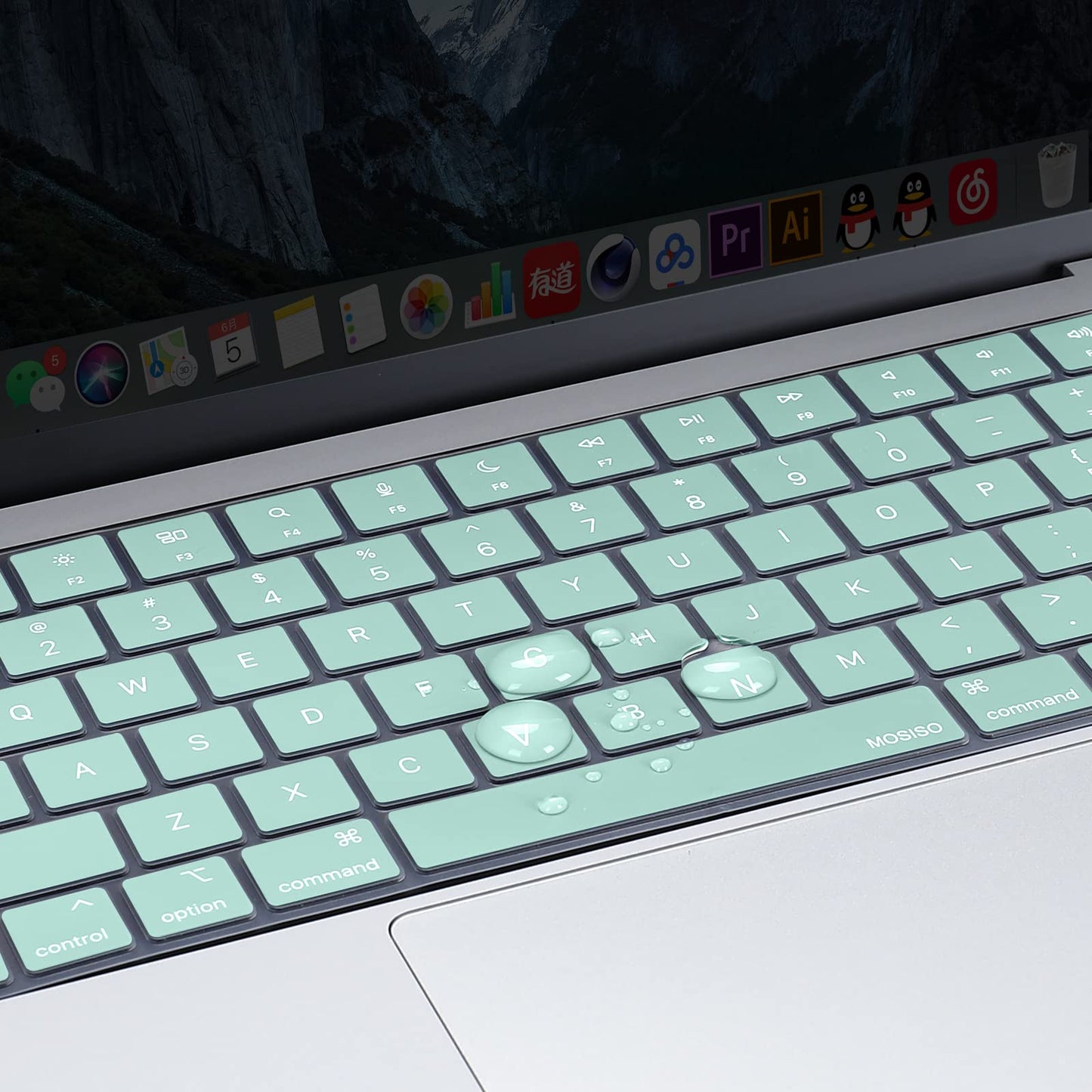 Keyboard Cover Skin For MacBook Air Pro 13 13.6 14 15.3 16 A2442 A2779 A2485 A2780 A2681 A2941 M1 M2 2021 to V324-A2681-KEY-TB