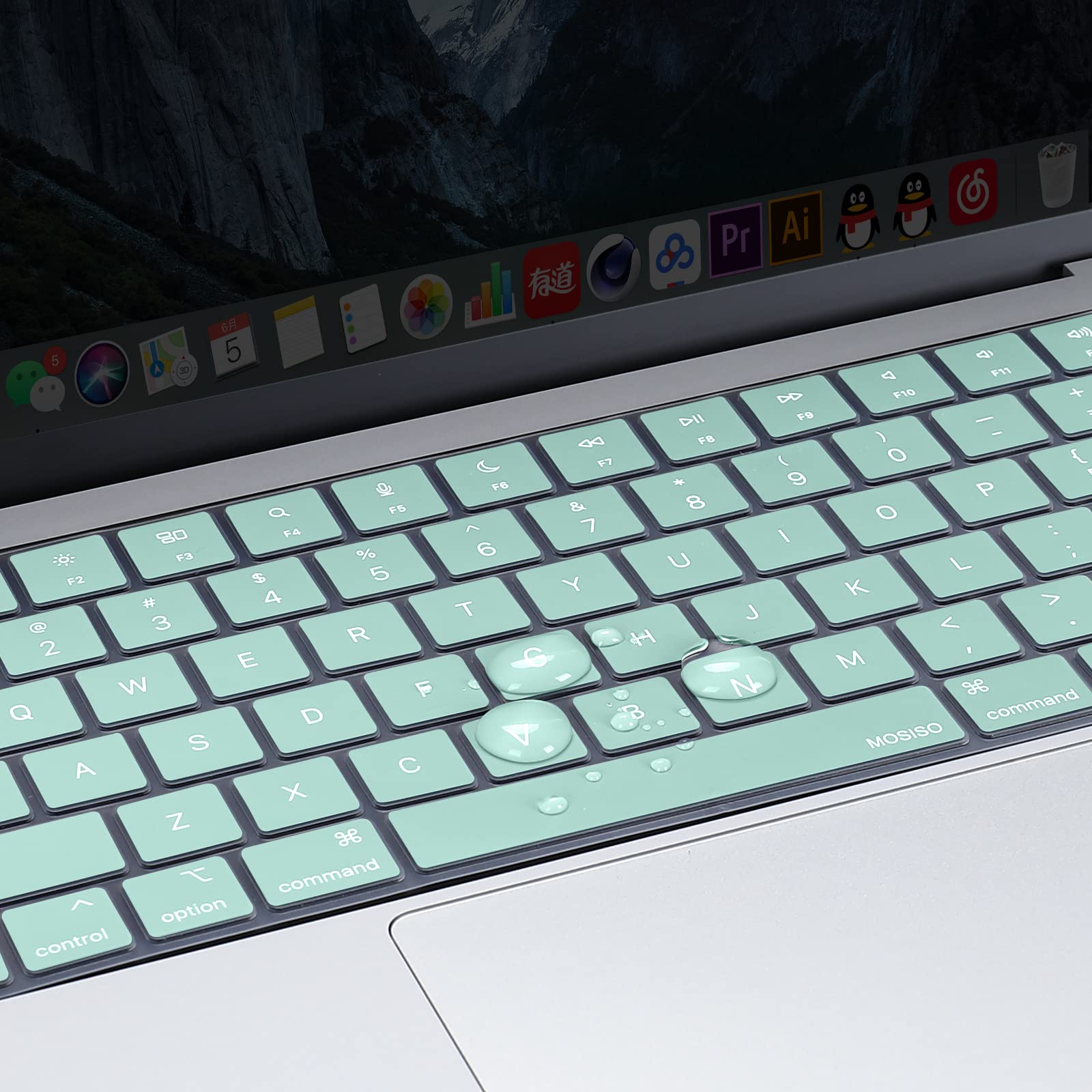 Keyboard Cover Skin For MacBook Air Pro 13 13.6 14 15.3 16 A2442 A2779 A2485 A2780 A2681 A2941 M1 M2 2021 to V324-A2681-KEY-TB