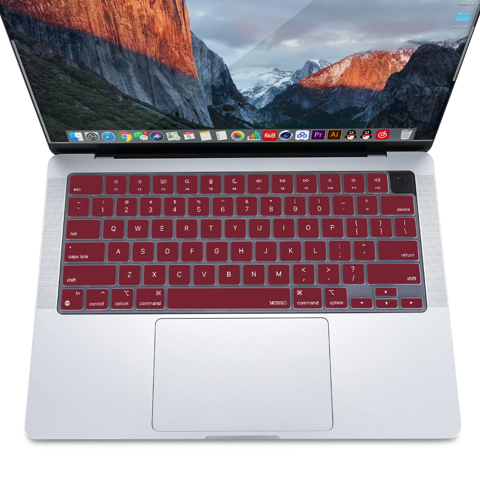 Keyboard Cover Skin For MacBook Air Pro 13 13.6 14 15.3 16 A2442 A2779 A2485 A2780 A2681 A2941 M1 M2 2021 to V324-A2681-KEY-WR