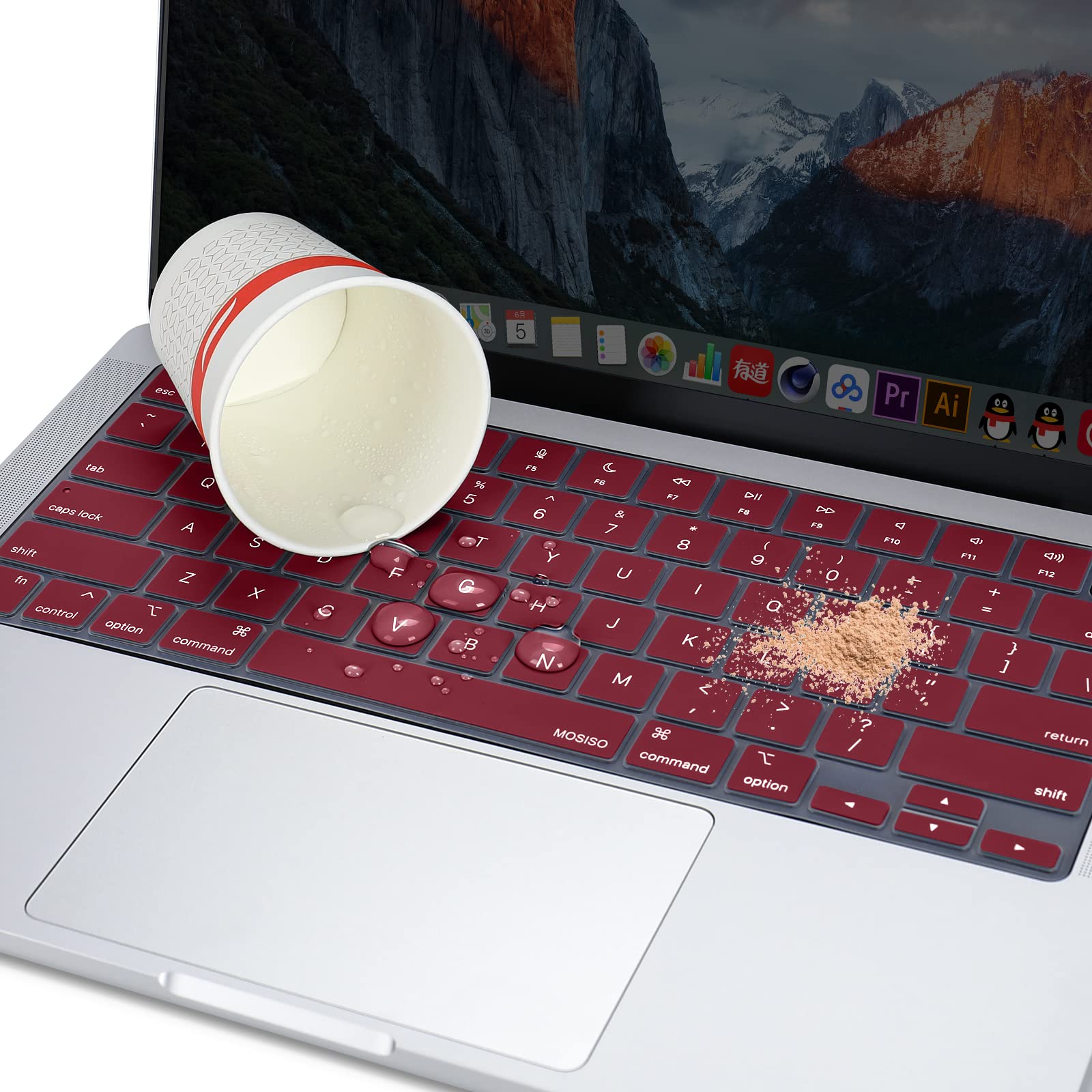Keyboard Cover Skin For MacBook Air Pro 13 13.6 14 15.3 16 A2442 A2779 A2485 A2780 A2681 A2941 M1 M2 2021 to V324-A2681-KEY-WR
