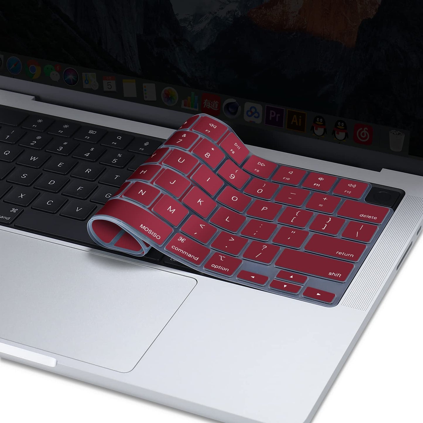 Keyboard Cover Skin For MacBook Air Pro 13 13.6 14 15.3 16 A2442 A2779 A2485 A2780 A2681 A2941 M1 M2 2021 to V324-A2681-KEY-WR