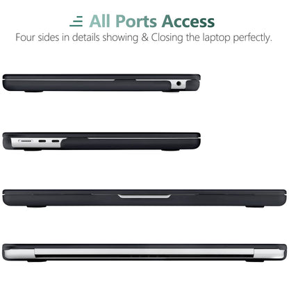 Suitable for 2023 2022 MacBook Air 13 inch case M2 Model A2681 Hard Shell Case Keyboard Cover Black V324-A2681-M-BLACK