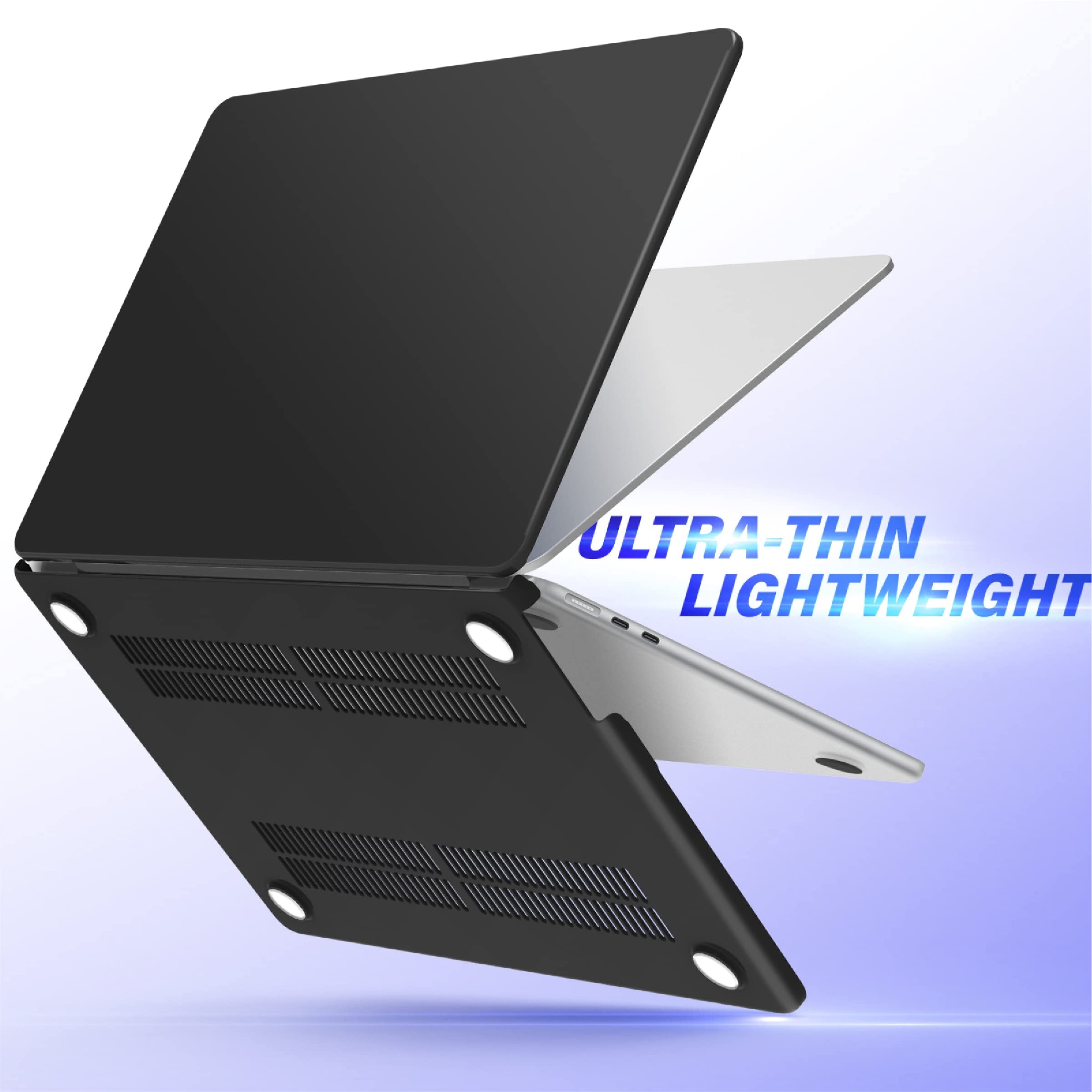 Suitable for 2023 2022 MacBook Air 13 inch case M2 Model A2681 Hard Shell Case Keyboard Cover Black V324-A2681-M-BLACK