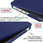 Suitable for 2023 2022 MacBook Air 13 inch case M2 Model A2681 Hard Shell Case Keyboard Cover Blue V324-A2681-M-BLUE