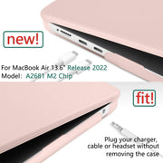 Suitable for 2023 2022 MacBook Air 13 inch case M2 Model A2681 Hard Shell Case Keyboard Cover Sold Pink V324-A2681-M-BPINK