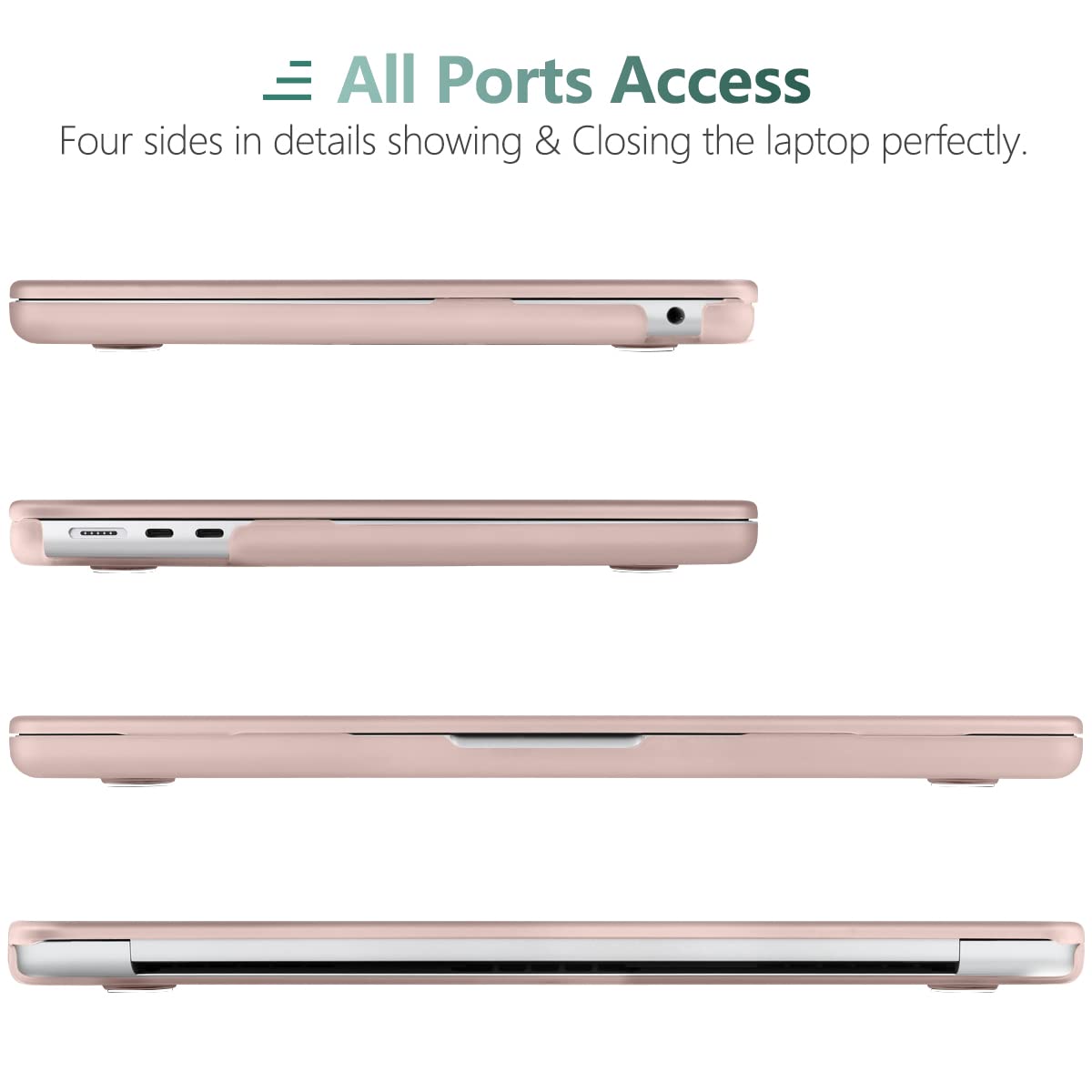 Suitable for 2023 2022 MacBook Air 13 inch case M2 Model A2681 Hard Shell Case Keyboard Cover Sold Pink V324-A2681-M-BPINK