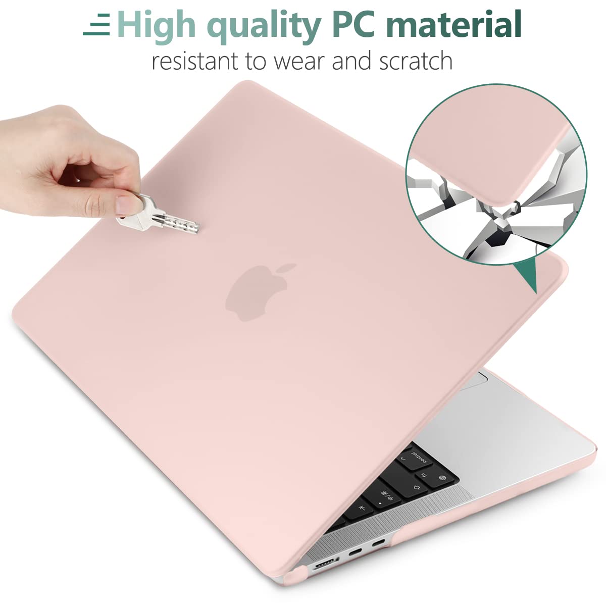 Suitable for 2023 2022 MacBook Air 13 inch case M2 Model A2681 Hard Shell Case Keyboard Cover Sold Pink V324-A2681-M-BPINK