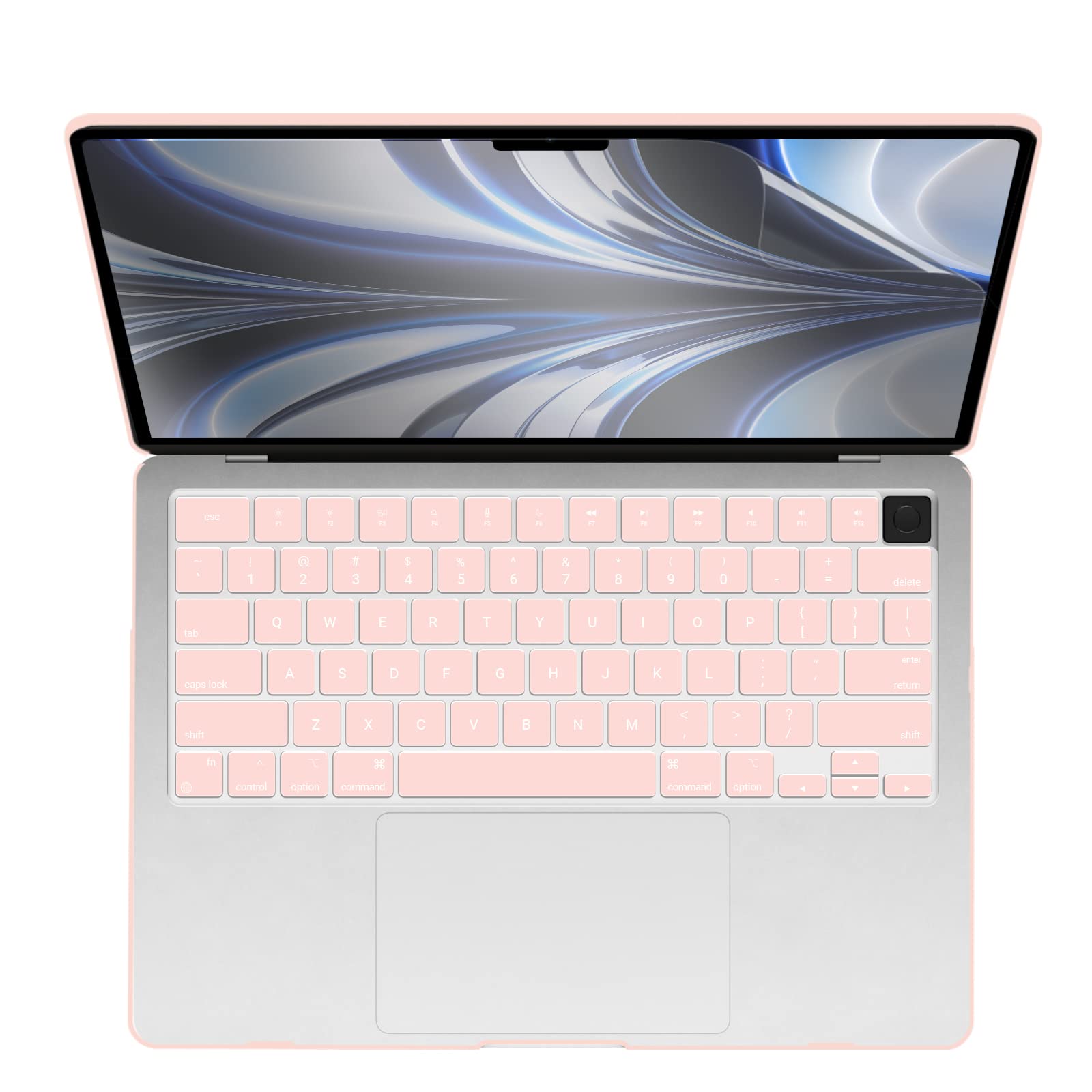 Suitable for 2023 2022 MacBook Air 13 inch case M2 Model A2681 Hard Shell Case Keyboard Cover Sold Pink V324-A2681-M-BPINK