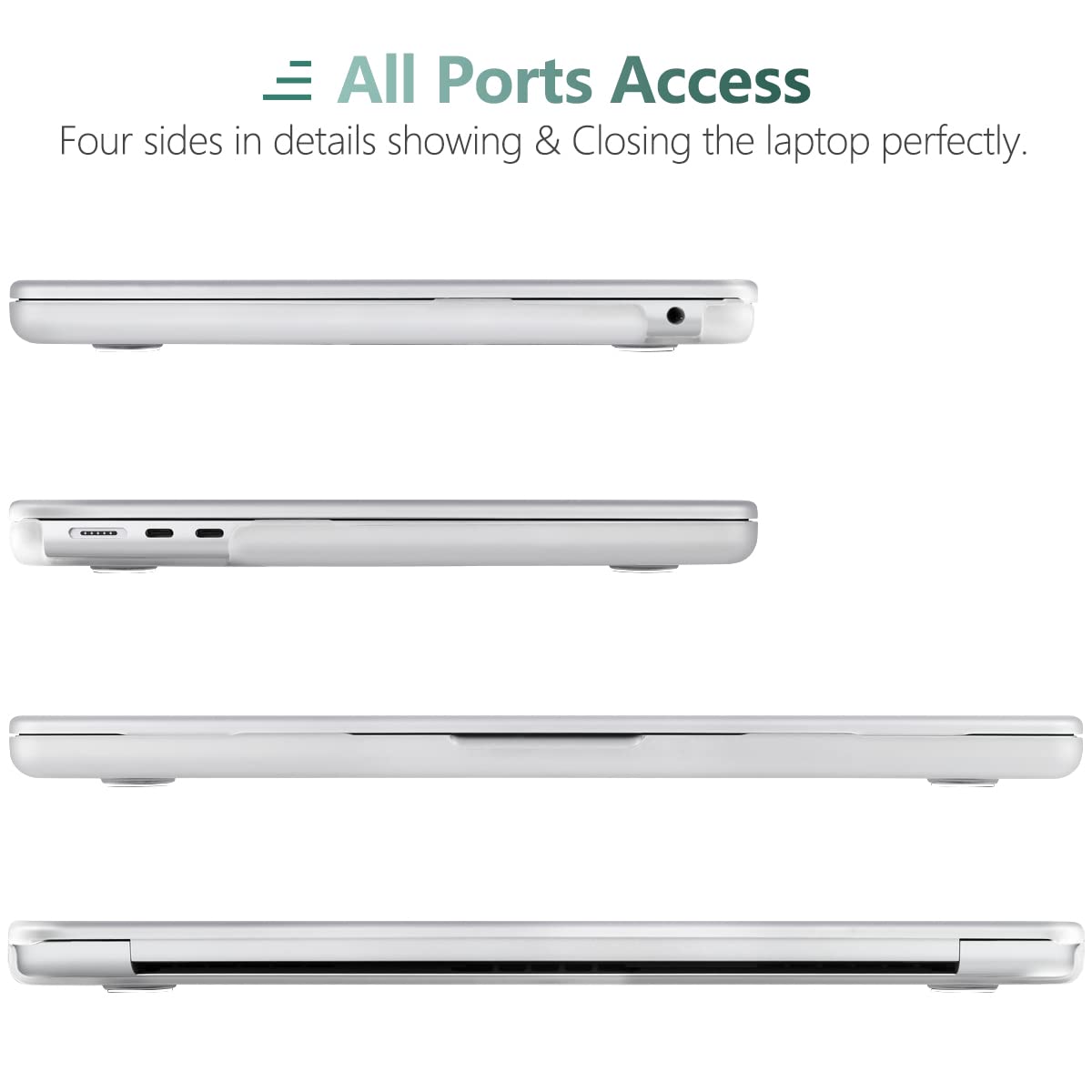 Suitable for 2023 2022 MacBook Air 13 inch case M2 Model A2681 Hard Shell Case Keyboard Cover White V324-A2681-M-CLEAR