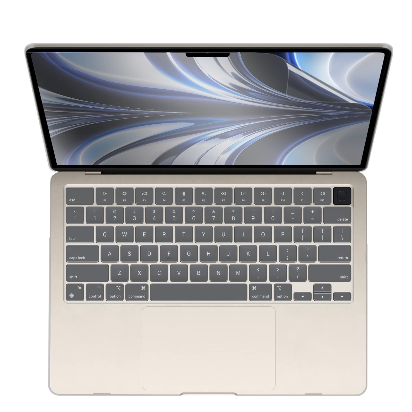 Suitable for 2023 2022 MacBook Air 13 inch case M2 Model A2681 Hard Shell Case Keyboard Cover White V324-A2681-M-CLEAR