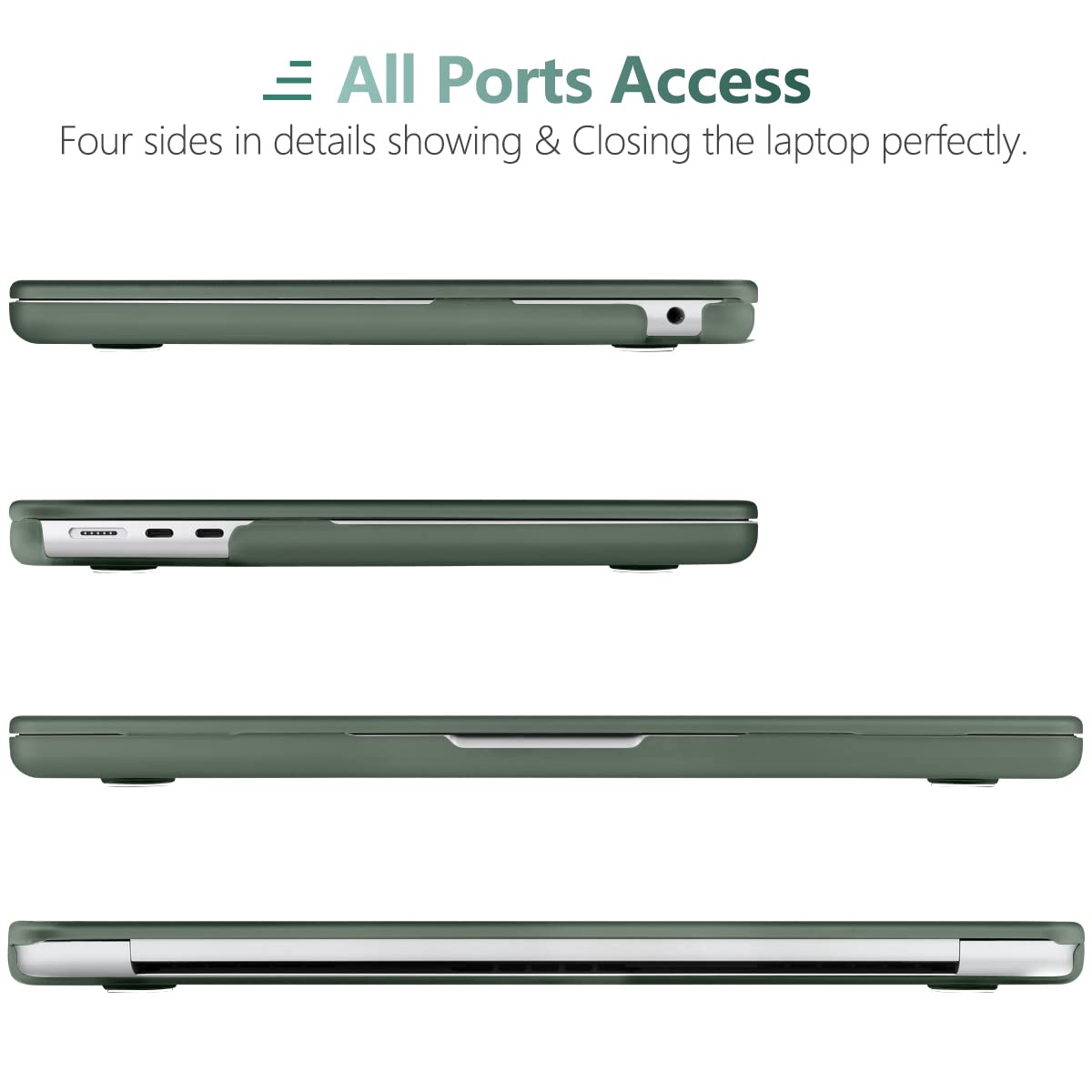 Suitable for 2023 2022 MacBook Air 13 inch case M2 Model A2681 Hard Shell Case Keyboard Cover Midnight Green V324-A2681-M-DGREEN