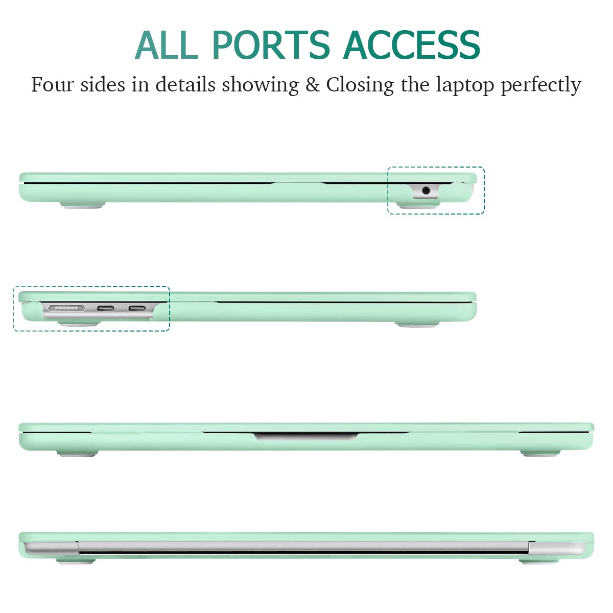 Suitable for 2023 2022 MacBook Air 13 inch case M2 Model A2681 Hard Shell Case Keyboard Cover Green V324-A2681-M-GREEN