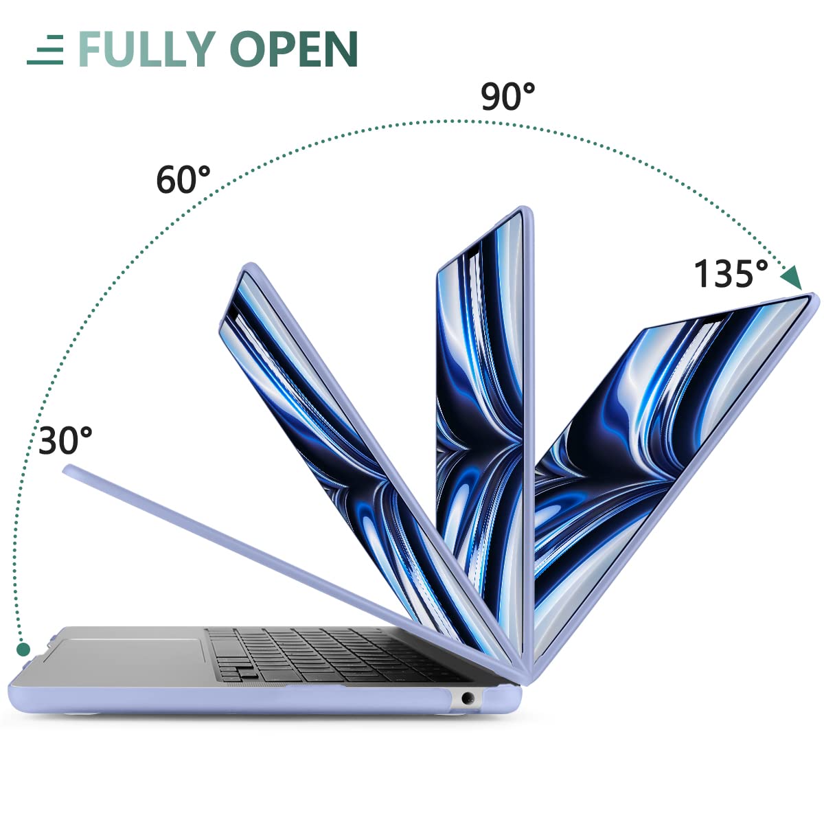Suitable for 2023 2022 MacBook Air 13 inch case M2 Model A2681 Hard Shell Case Keyboard Cover V324-A2681-M-LAVER