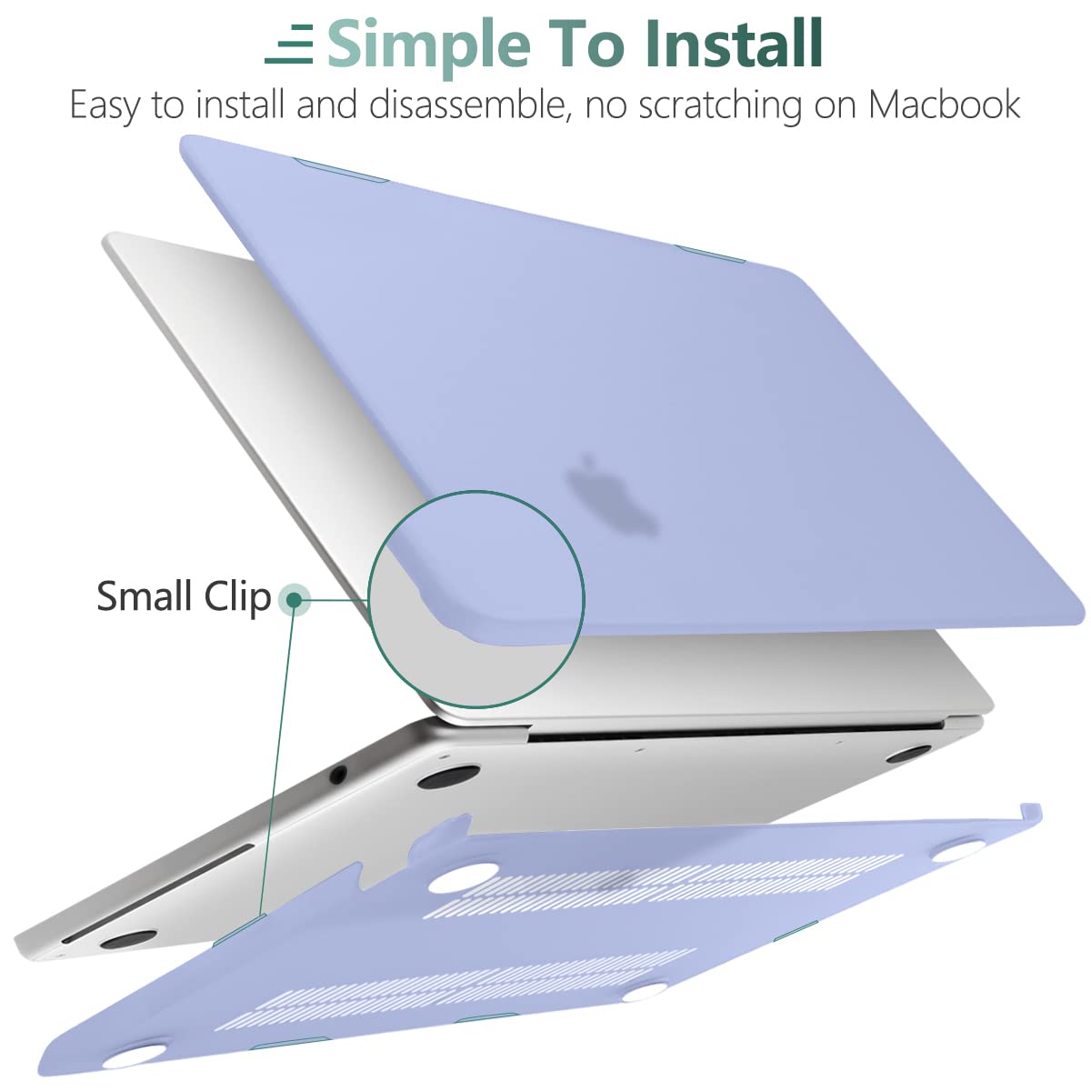Suitable for 2023 2022 MacBook Air 13 inch case M2 Model A2681 Hard Shell Case Keyboard Cover V324-A2681-M-LAVER