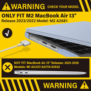 Suitable for 2023 2022 MacBook Air 13 inch case M2 Model A2681 Hard Shell Case Keyboard Cover Pink V324-A2681-M-PINK