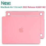 Suitable for 2023 2022 MacBook Air 13 inch case M2 Model A2681 Hard Shell Case Keyboard Cover Pink V324-A2681-M-PINK