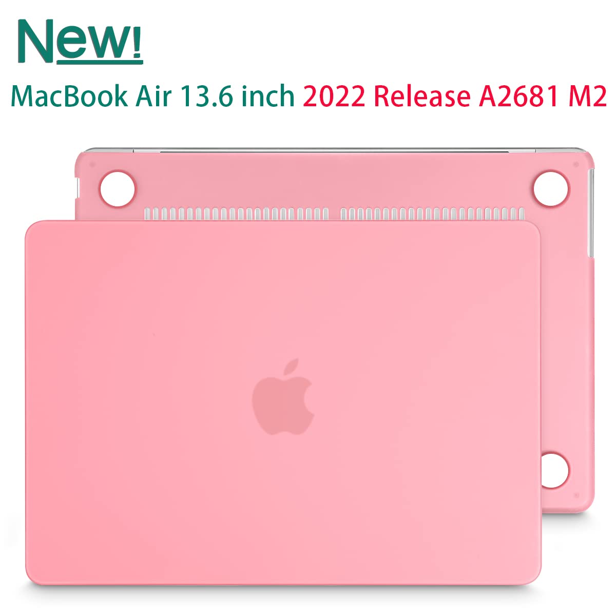 Suitable for 2023 2022 MacBook Air 13 inch case M2 Model A2681 Hard Shell Case Keyboard Cover Pink V324-A2681-M-PINK