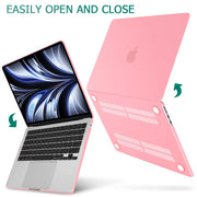 Suitable for 2023 2022 MacBook Air 13 inch case M2 Model A2681 Hard Shell Case Keyboard Cover Pink V324-A2681-M-PINK