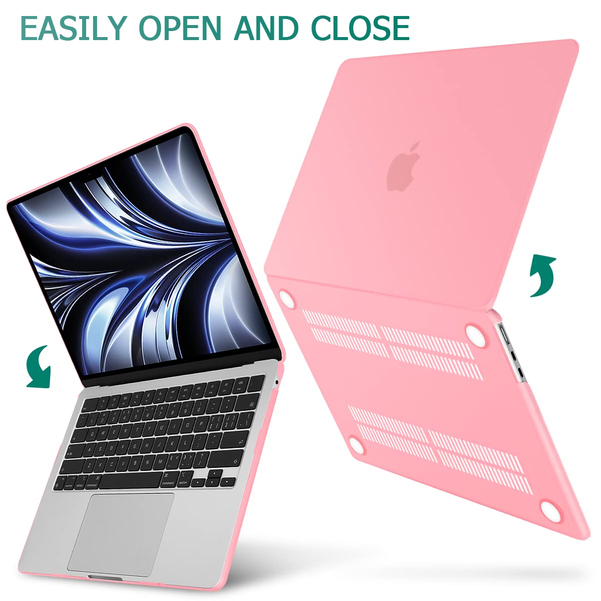 Suitable for 2023 2022 MacBook Air 13 inch case M2 Model A2681 Hard Shell Case Keyboard Cover Pink V324-A2681-M-PINK