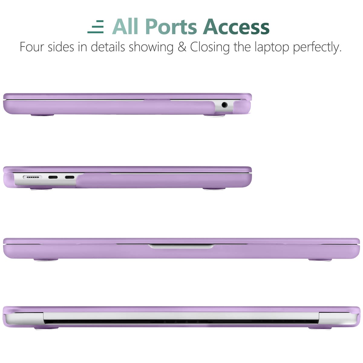Suitable for 2023 2022 MacBook Air 13 inch case M2 Model A2681 Hard Shell Case Keyboard Cover Purple V324-A2681-M-PURPLE