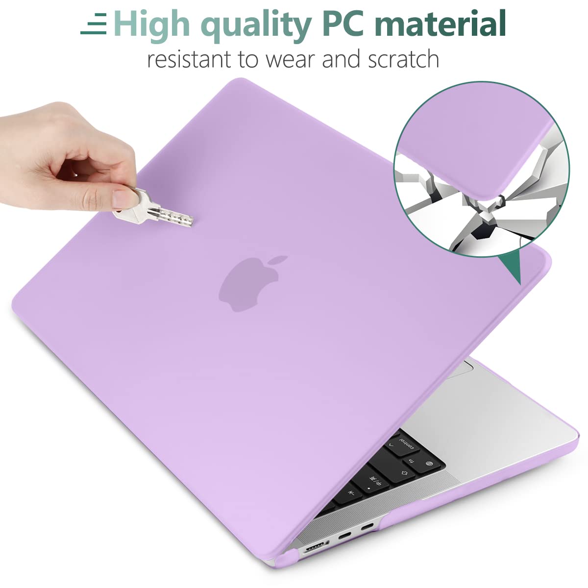 Suitable for 2023 2022 MacBook Air 13 inch case M2 Model A2681 Hard Shell Case Keyboard Cover Purple V324-A2681-M-PURPLE