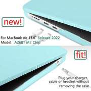 Suitable for 2023 2022 MacBook Air 13 inch case M2 Model A2681 Hard Shell Case Keyboard Cover Turquoise V324-A2681-M-TB