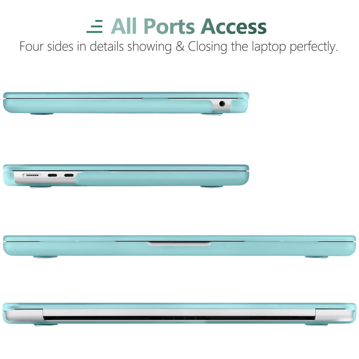 Suitable for 2023 2022 MacBook Air 13 inch case M2 Model A2681 Hard Shell Case Keyboard Cover Turquoise V324-A2681-M-TB