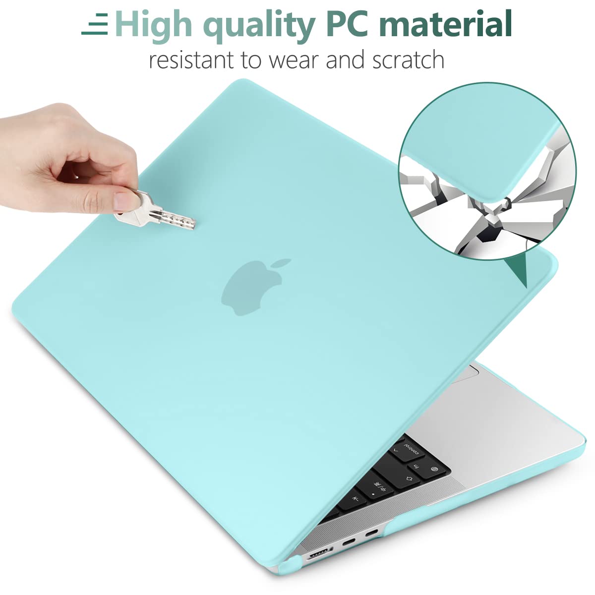 Suitable for 2023 2022 MacBook Air 13 inch case M2 Model A2681 Hard Shell Case Keyboard Cover Turquoise V324-A2681-M-TB