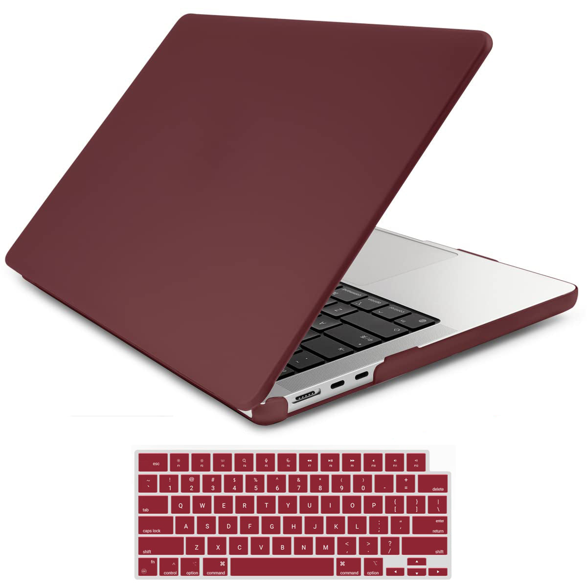 Suitable for 2023 2022 MacBook Air 13 inch case M2 Model A2681 Hard Shell Case Keyboard Cover Wine Red V324-A2681-M-WR