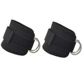 2x Adjustable Ankle Straps for Cable Machines D-Rings Gym Cuff Kickbacks Glute Workouts Leg Extensions Straps V324-ANKPRO-BK