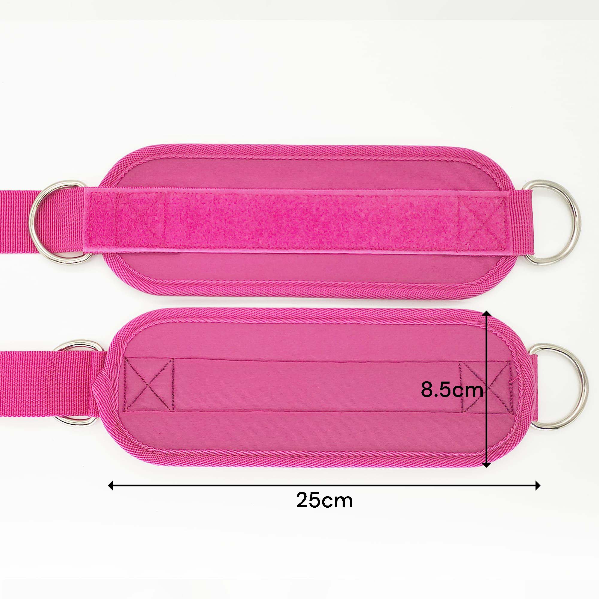 2x Adjustable Ankle Straps for Cable Machines D-Rings Gym Cuff Kickbacks Glute Workouts Leg Extensions Straps V324-ANKPRO-PK