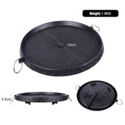 Korean BBQ Grill Pan Non-Stick Smokeless Stovetop BBQ Grill Plate Indoor Outdoor V324-BBPLATE