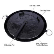Korean BBQ Grill Pan Non-Stick Smokeless Stovetop BBQ Grill Plate Indoor Outdoor V324-BBPLATE