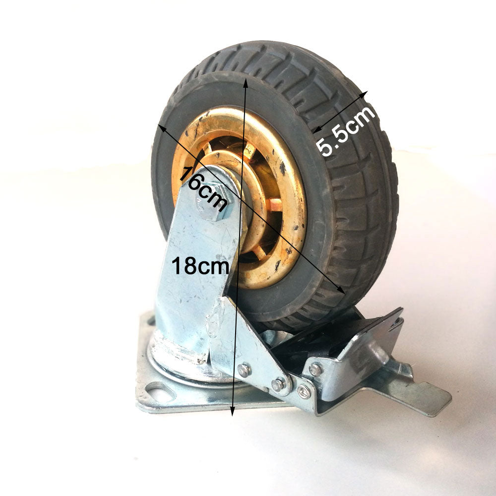 6" 150mm Heavy Duty Industrial Swivel Caster Wheels Caster Wheel Castor 250kg Trolley V324-BCW001-6IN-BK