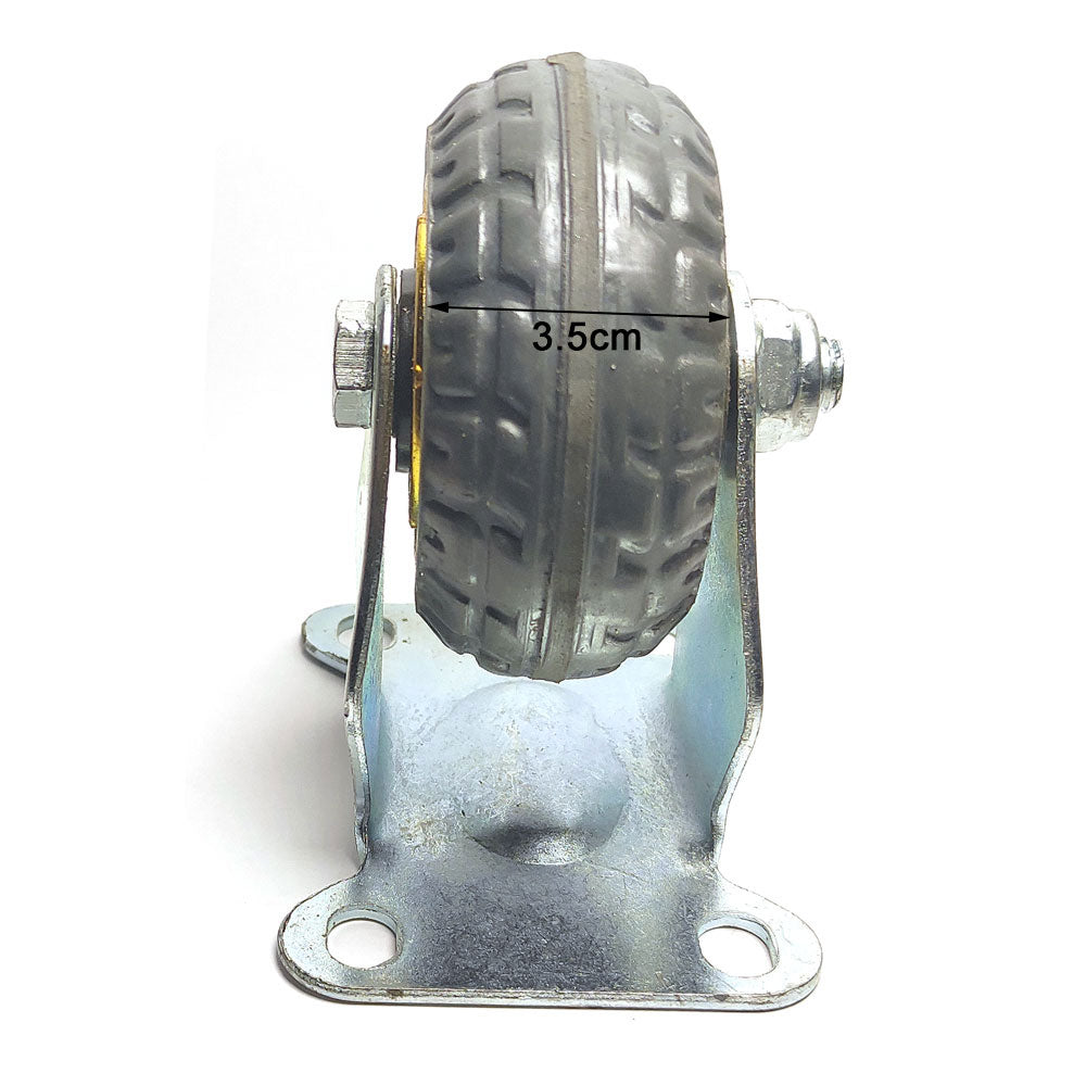 3" Heavy Duty Industrial Fixed Caster Wheel Caster Wheels Castor load 50KG Trolley Cart V324-BCW003-3IN-FX