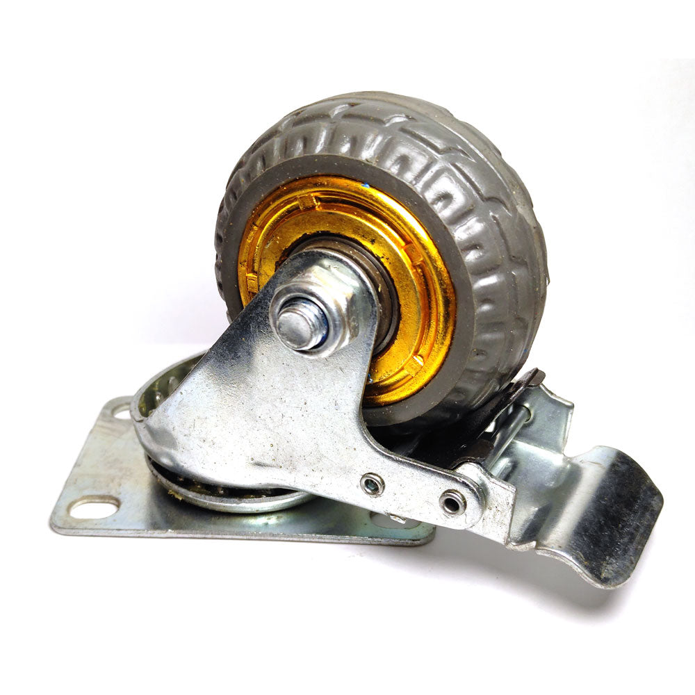 3" Heavy Duty Industrial Swivel Brake Caster Wheel Caster Wheels Castor load 50KG Trolley Cart V324-BCW003-3IN-SW