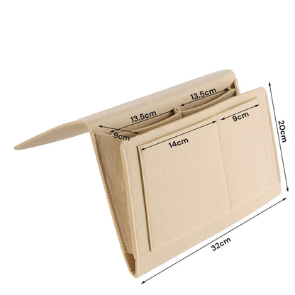 Bed Organiser Bed Caddy Sofa Organiser Bedside Organiser Book Magazines Organiser Black V324-BEDSIDESTOR-CREAM