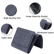 Bed Organiser Bed Caddy Sofa Organiser Bedside Organiser Book Magazines Organiser Dark Grey V324-BEDSIDESTOR-GREY