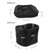Bike Basket Folding Cat Dog Carrier Bicycle Handlebar Bag Quick Release Detachable Storage Basket V324-BKBASKET-BK