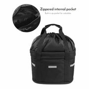 Bike Basket Folding Cat Dog Carrier Bicycle Handlebar Bag Quick Release Detachable Storage Basket V324-BKBASKET-BK