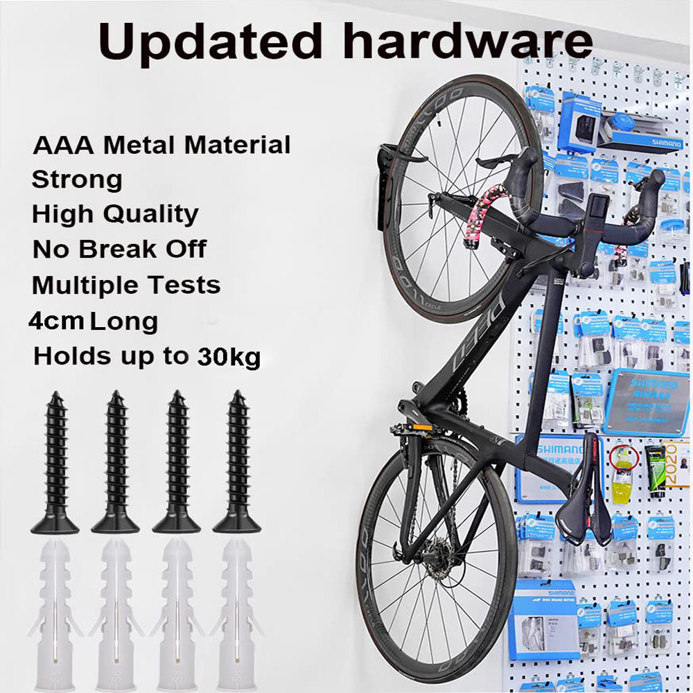 1x Bike Rack Garage Wall Mount Hanger Hooks Storage Bicycle Vertical for Indoor Shed with Screws V324-BKHG