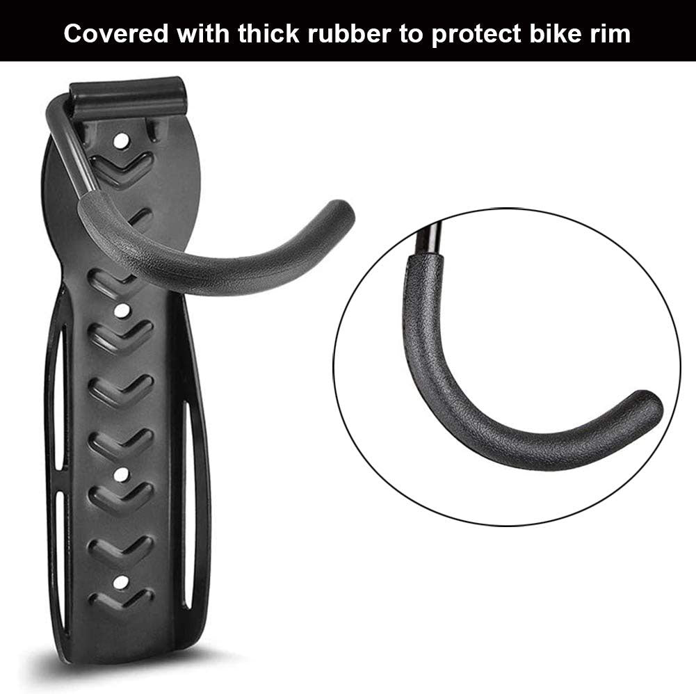 1x Bike Rack Garage Wall Mount Hanger Hooks Storage Bicycle Vertical for Indoor Shed with Screws V324-BKHG